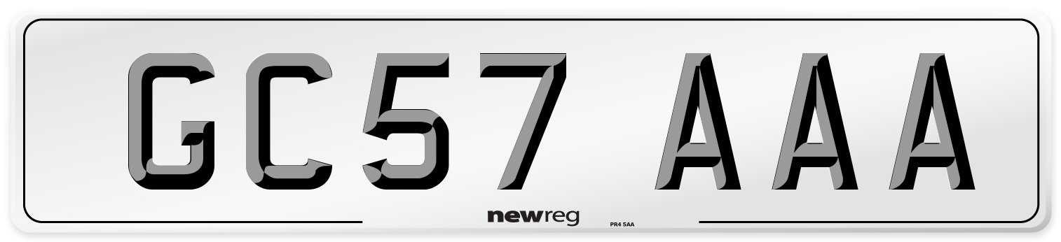 GC57 AAA Number Plate from New Reg